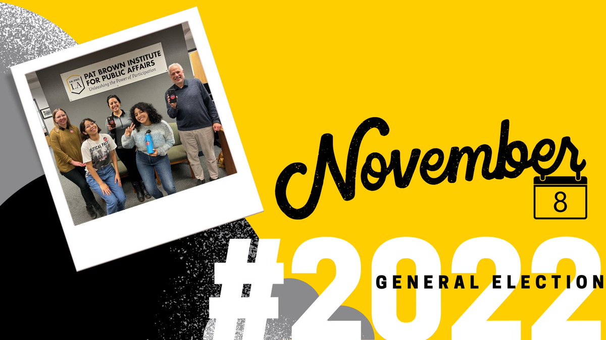 Our <a href="/PBI/">Pat Brown Institute</a> staff voted in the #2022GeneralElection! Remember:
📬Your ballot must be postmarked on or before 11/08 
🗳️You can take your ballot to a drop-box location or vote center 

If you missed the registration deadline, you can still vote through conditional voter registration.