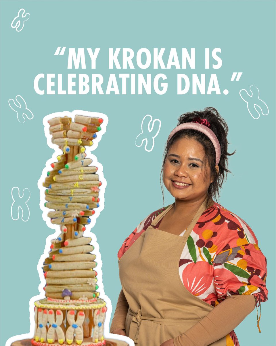Syabira’s ‘The DNA in You’ Krokan Showstopper. 🧬 #GBBO