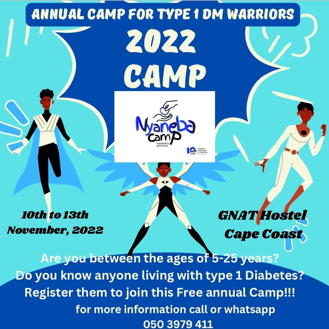 DYC_Ghana's tweet photo. Are you ready for the biggest annual camp in Ghana for diabetics... Its gonna be massive since its DYCs 10th anniversary.
#camp #fun #diabetes #campreturns https://t.co/tz7Sz2rDM6