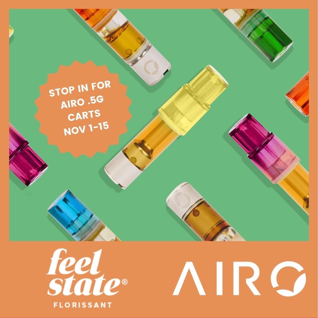 AIRO .5G carts are 30% off until November 15!

They are moving to 1g #vapecartridges so we need to clear our shelves! 

What’s your favorite #airo flavor? Have you tried the live flower series or the CBD only options? 

We dig the magnetic battery, smooth draw, and the big clouds