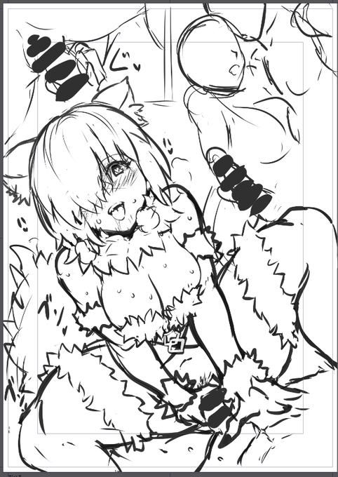 えちち原稿。発情デンジャラスビーストなすびちゃんのガニ股求愛合体宣言ですわ。デンジャラスなすびスケベを描ける・・・こんなにうれしい事はない・・・! 