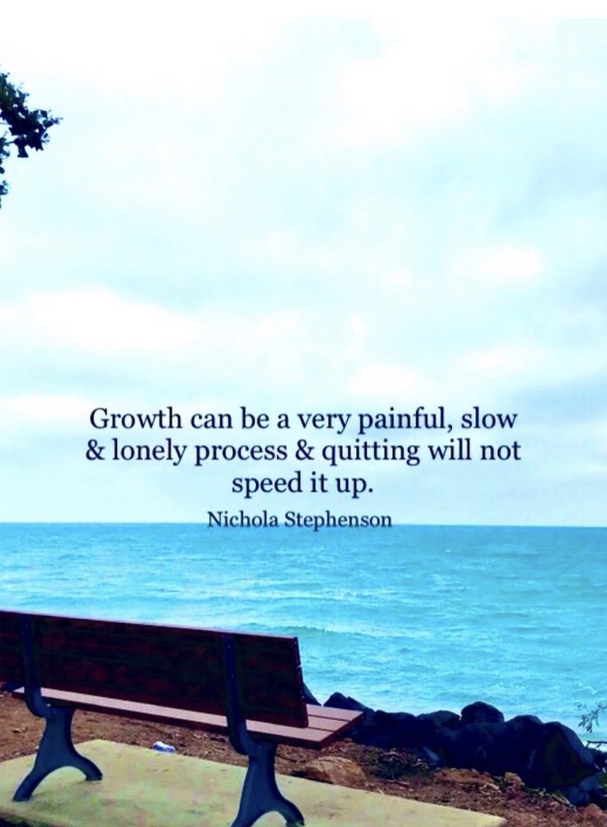 nickystevo's tweet photo. Growth can be a very painful, slow &amp; lonely process &amp; quitting will not speed it up 👌💪🏻

#positive #mindset #Mentalhealth #GrowthMindset #thinkbigsundaywithmarsha #thrivetogether #joyTrain #successTrain https://t.co/9K5uQCGUya
