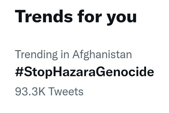 Baghi1sale's tweet photo. از همین الان ترند اول هستیم.
میدانم که فردا طوفان حماسه‌ ای دوباره به پا خواهیم کرد.
#StopHazaraGenocide https://t.co/slSOf6buvE