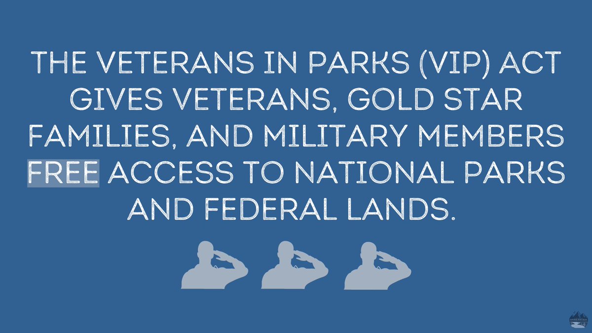 NatResources's tweet image. Today, @Interior announced that @RepMMM's #VIPAct will go into effect on Veterans Day!
 
Find more information on how to get your pass here ➡️nps.gov/planyourvisit/…