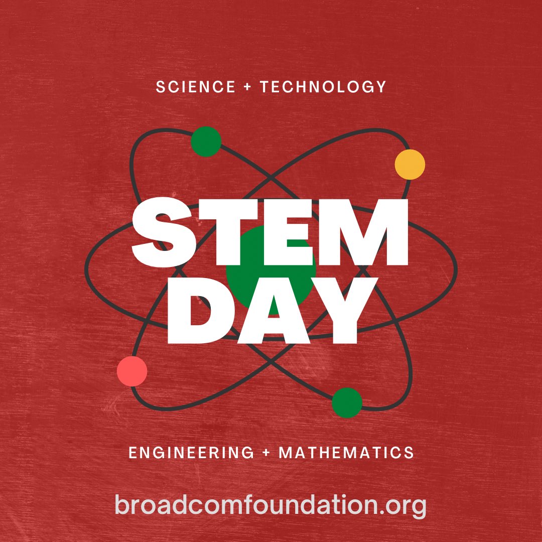 BroadcomSTEM's tweet image. It's National STEM Day! A day to celebrate all things STEM related in education. From the science that keep us alive &amp;amp; well, to the technology we use to communicate &amp;amp; connect with each other, STEM plays a crucial role in our lives. Happy National STEM Day!

#ICODE #STEM