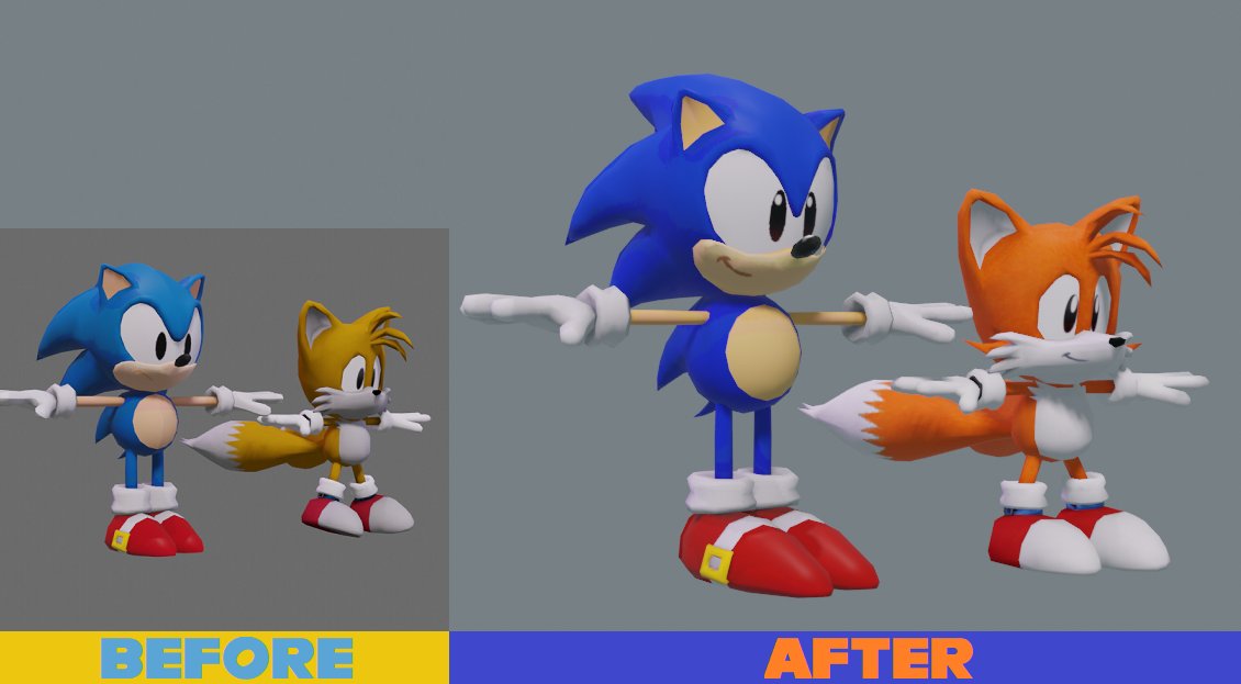 Classic Sonic 3D model 