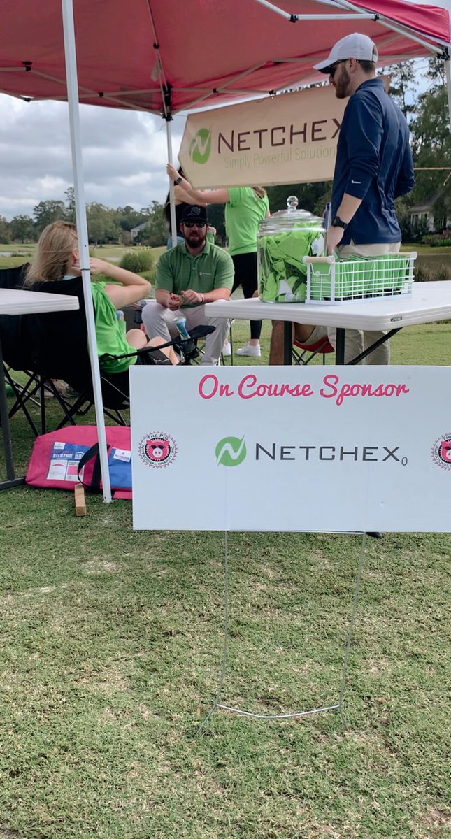 Netchex's tweet image. Last Friday our team had a great time sponsoring a hole in the Pig Charity Golf Tournament to support local charities in St. Tammany Parish, Louisiana. Netchex also had some skin in the game! Our foursome showed up and showed out. ⛳️ #NetchexCares #TechCares
