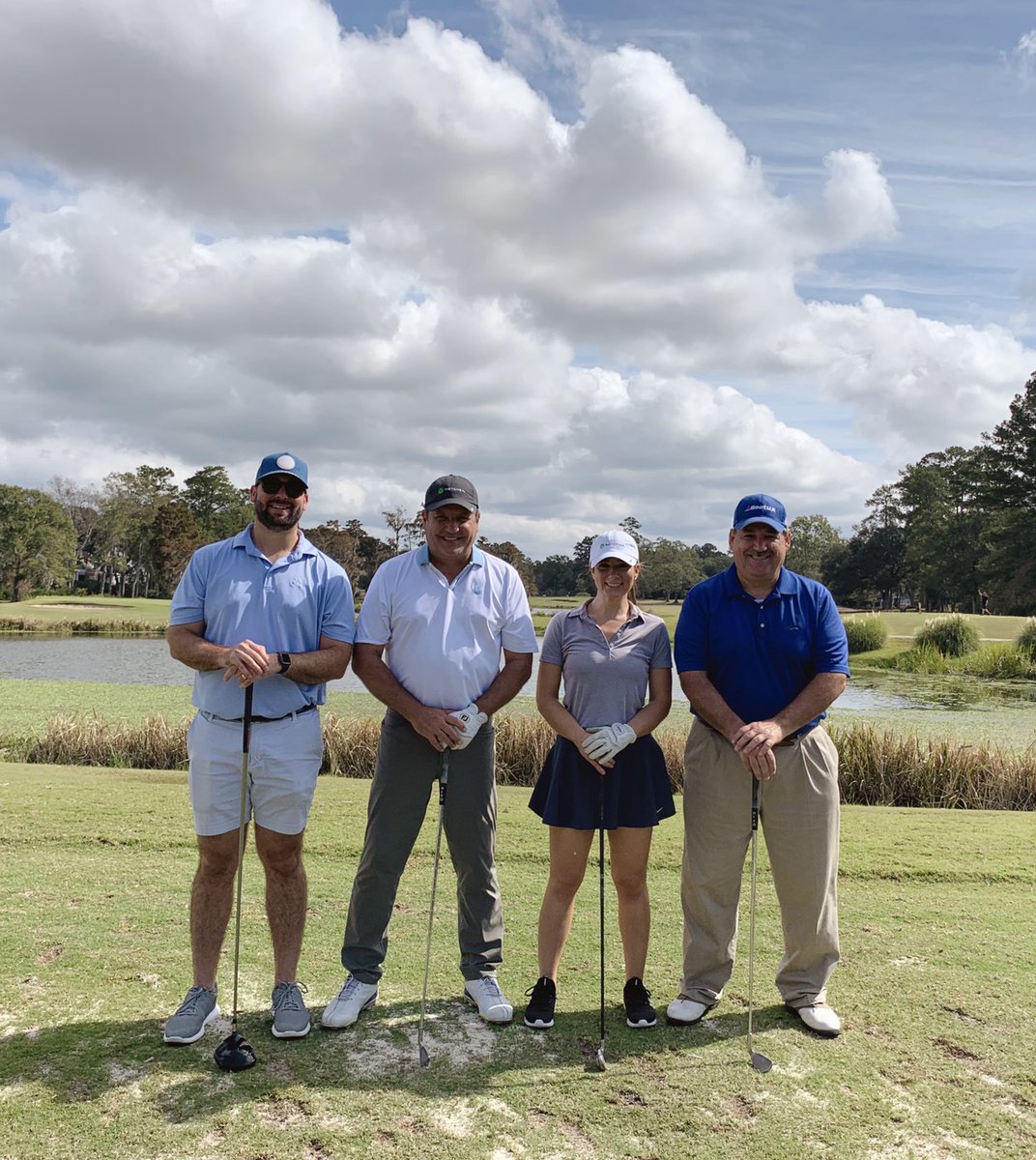 Netchex's tweet image. Last Friday our team had a great time sponsoring a hole in the Pig Charity Golf Tournament to support local charities in St. Tammany Parish, Louisiana. Netchex also had some skin in the game! Our foursome showed up and showed out. ⛳️ #NetchexCares #TechCares