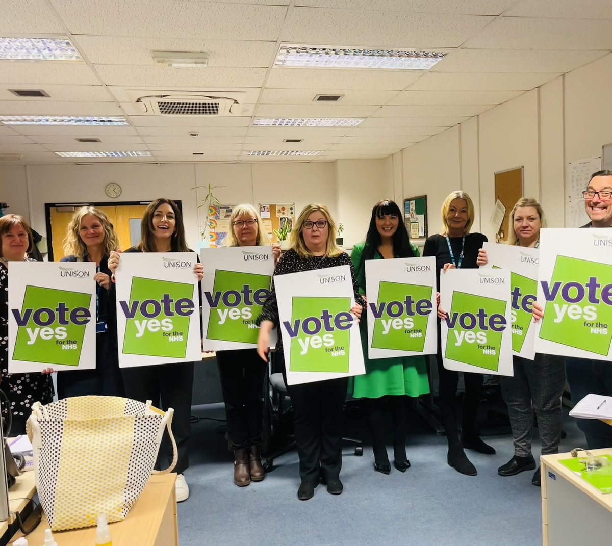It’s a Yes from us! We all deserve so much more @unisontheunion @UNISONOurNHS @UNISONEastMids #VoteYesfortheNHS ✊