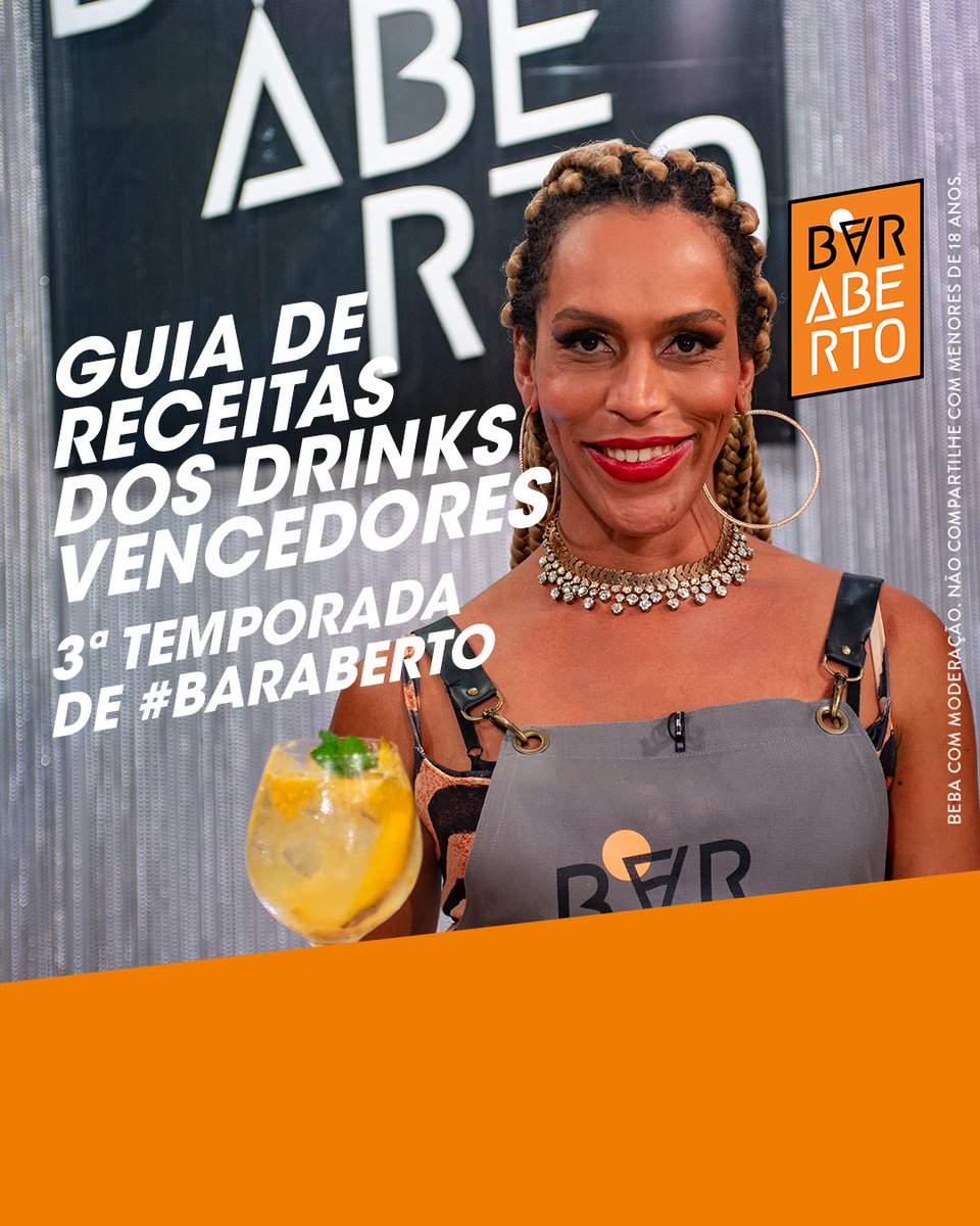 barabertobr's tweet photo. Ah, mal dá pra acreditar que a 3ª temporada de #BarAberto já acabou! 😱 Mas ainda dá tempo de anotar as receitas dos melhores drinks da temporada! 🍹 Sim, preparamos um guia só com os drinks vencedores de cada episódio desta edição! Vem ver! [Beba com moderação. 🔞] https://t.co/UOj3Luz7XW