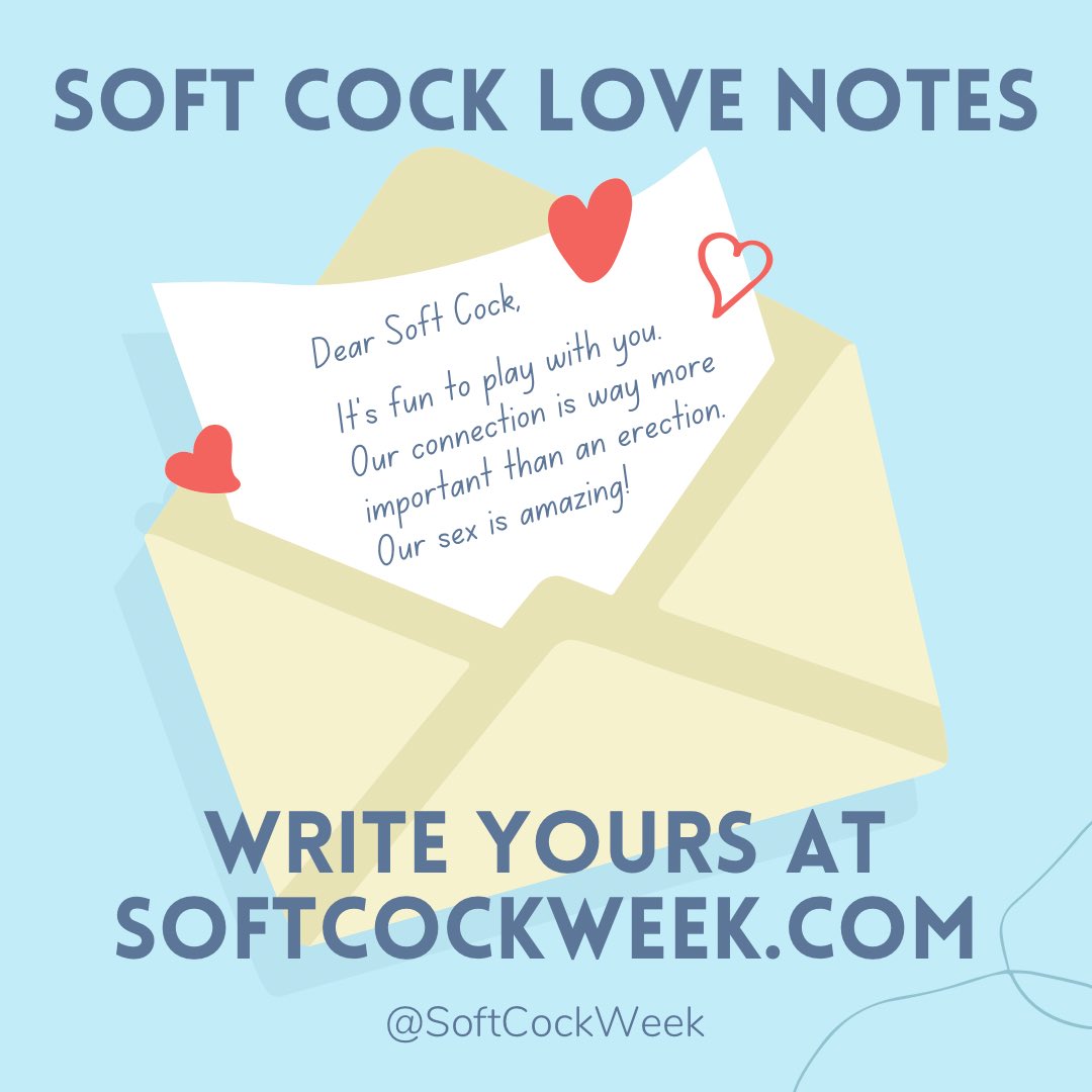 softcockweek's tweet photo. Write a love note to flaccid phalluses at https://t.co/S0pg7xRkC1 #softcockweek #moveber #mensmentalhealth #MensMentalHealthMonth https://t.co/ke13p2fBBx