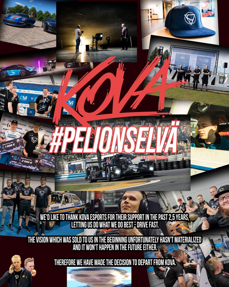 Unfortunately our journey with <a href="/kovaesports/">KOVA ❤️‍🔥</a> has come to its end. No plans for the future yet, so hopefully we don't need to go our seperate ways within the sim team!