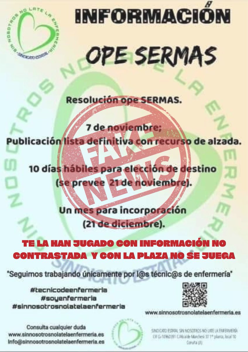 Aetesys_Naciona's tweet photo. Desde AETESYS alertamos de la NO veracidad de las noticias de este nuevo sindicato que nada tiene que ver con AETESYS  y aconsejamos a los profesionales verificar la información con fuentes oficiales o fiables.@CsifSaniMad
@SAEMADRID @UGTMadrid @CCOOSanidadMad https://t.co/wmNAGjnN8D