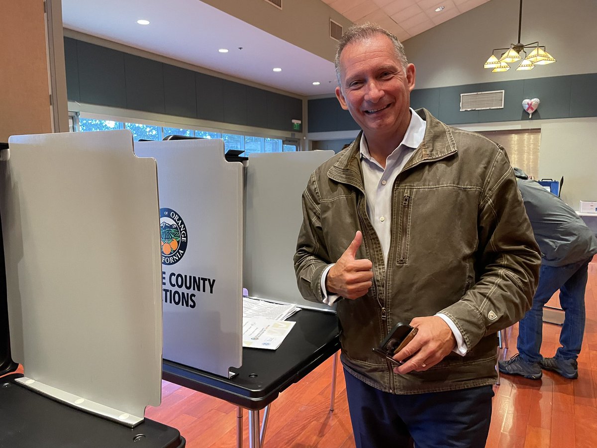 TeamMaryott's tweet photo. Brian &amp; Michele voted at the San Juan Capistrano Community center this morning! Cast your vote today. 

#CA49 #TeamMaryott https://t.co/EhvsmJzKmv