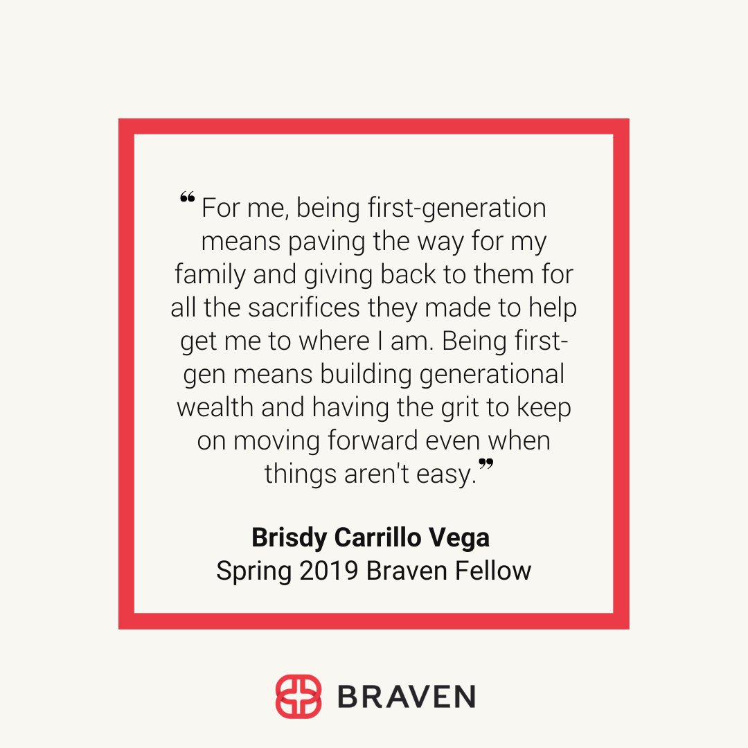 Happy National First-Generation Celebration Day! Since 2015, we have had the privilege of supporting more than 2,900 #firstgen college students on their path to building meaningful careers. #CelebrateFirstGen  #BeBraven