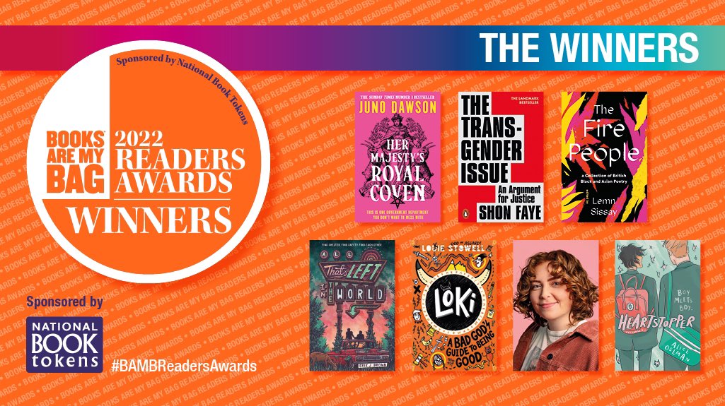 booksaremybag's tweet photo. Congratulations to this year’s #BAMBReadersAwards winners and a huge thanks to everyone for voting!
Pick up the winning books from your local bookshop.
#ChooseBookshops https://t.co/LouX3jk7Z1