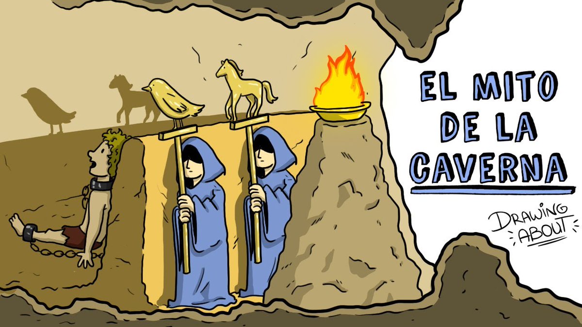 LA CAVERNA DE PLATÓN
Platón describió,​ en su alegoría de la caverna, un espacio cavernoso en el que se encuentran un grupo de hombres prisioneros desde su nacimiento, con cadenas que les sujetan el cuello .....   facebook.com/profile.php?id…