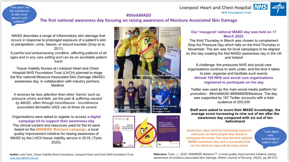 E poster showing the inaugural national Moisture Associated Skin Damage awareness day this year <a href="/TV_LHCH/">Julie Tyrer</a> <a href="/simondurston/">Simon Durston-Smith</a> <a href="/vickyhogg8/">vicky hogg</a> #woundsuk2022 Any organisations want to join in next year?!