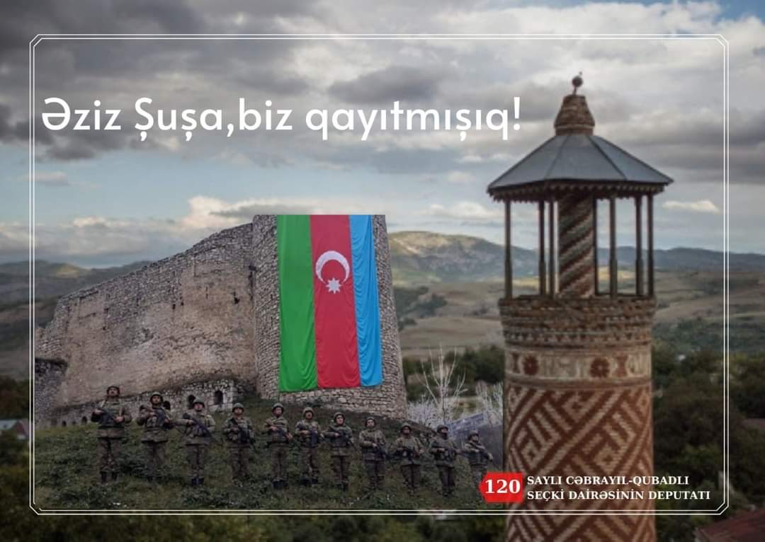 You are free, dear Shusha! We are back, dear Shusha! We will revive you,dear Shusha!Shusha is ours! Karabakh is Azerbaijan!
#Zəfərqorumaqlayaşadılır 
#Zəfərfədakarlıqlaqazanılır
#Zəfərinamdanbaşlayır #Victoryday #Shusha 
#KarabakhisAzerbaijan
#Trustinvictory
#victoriousAzerbaijan