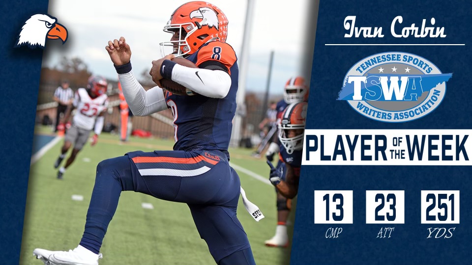 Congrats to <a href="/Ivan_corbin1/">Ivan Corbin Jr</a> on being named the Tennessee Sports Writers Association Player of the Week! #TalonsUp #BeTheOne