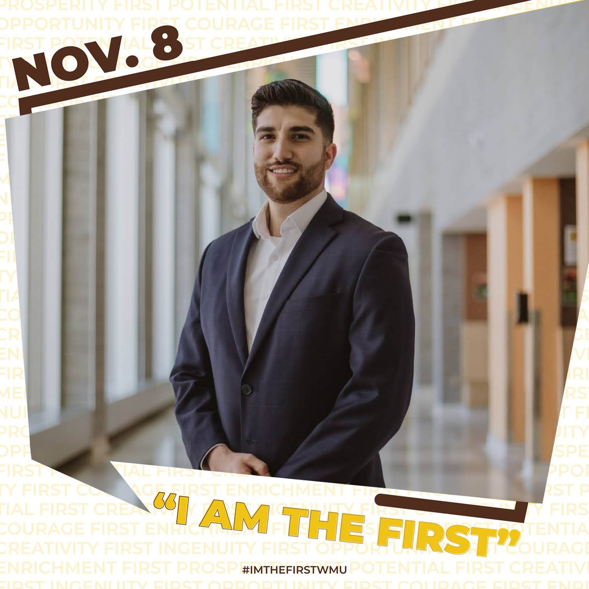 “WMU took a chance with me and believed in my potential, and that’s sometimes all it takes, just one person believing in you.” 

Read Kevin Curiel-Vazquez's first-generation immigrant success story and more amazing first generation stories at wmich.edu/education/first 
#IAmFirst