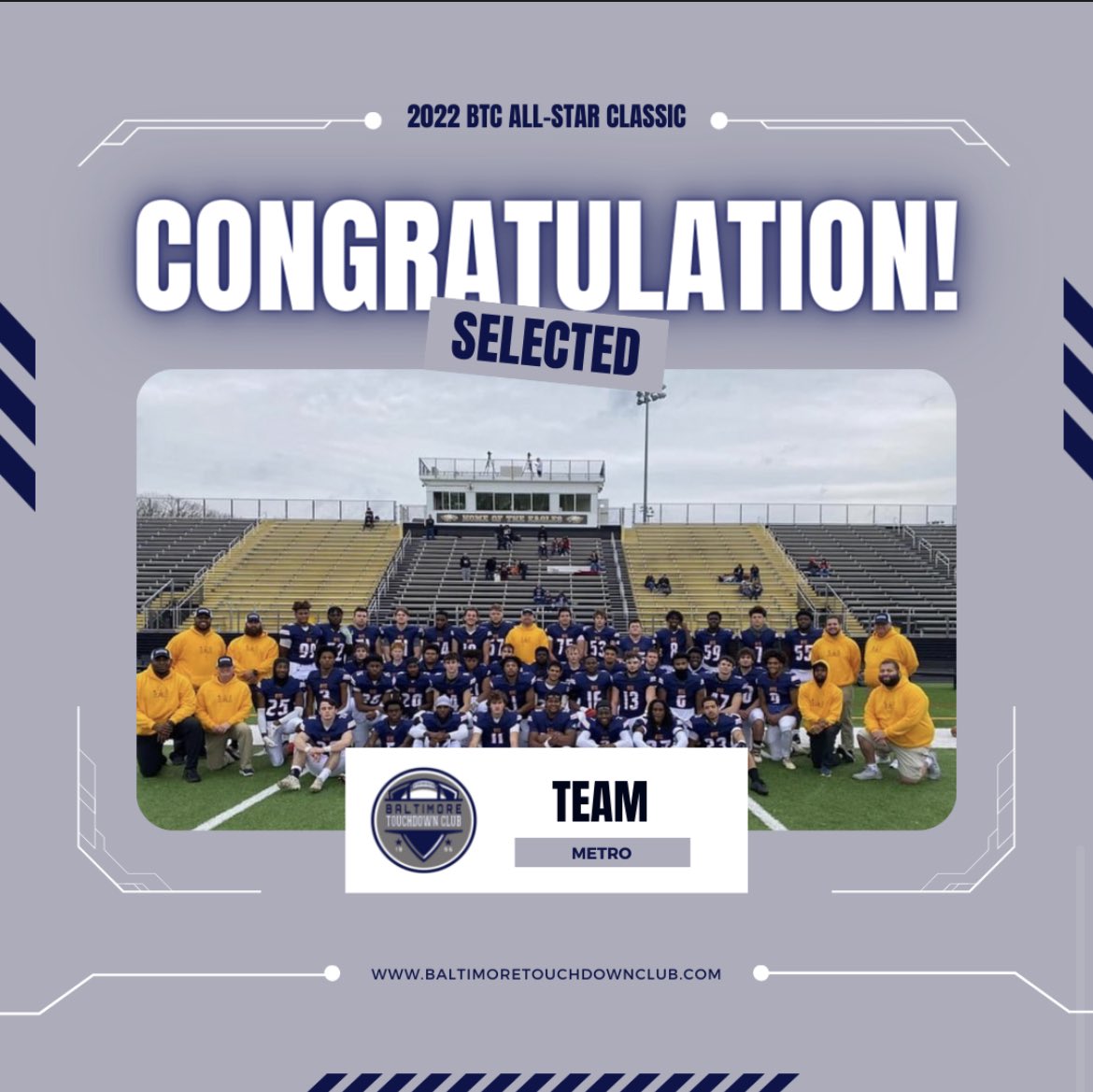 Michael_reid0's tweet photo. Grateful to be invited to play in the 26th Annual Baltimore Touchdown Club All-Star Game @Piranha24 @Long_ReachFB https://t.co/SAI8U1Rfyn