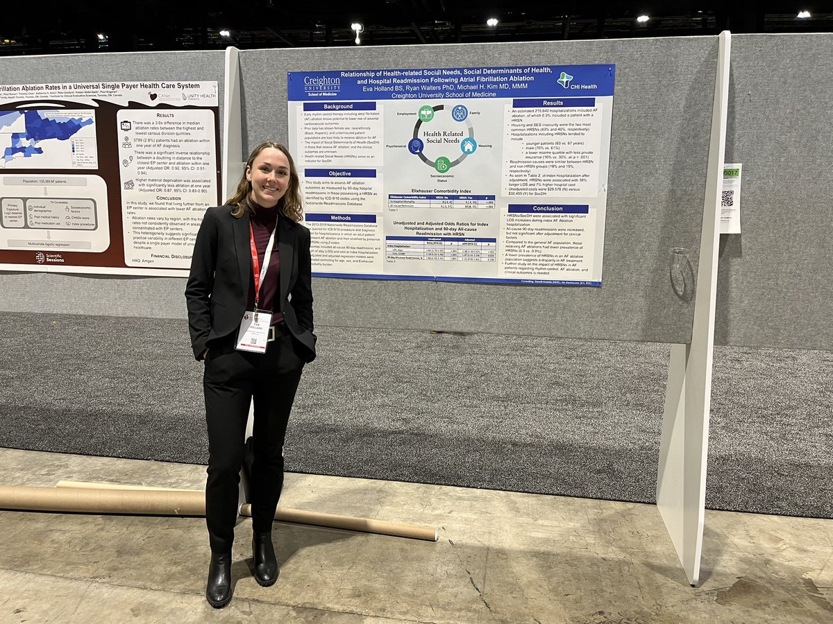 evamarie3003's tweet photo. Great weekend in Chicago presenting my summer research at #AHA22 Scientific Sessions! #SocDH #afib https://t.co/mbAQTOL3XE