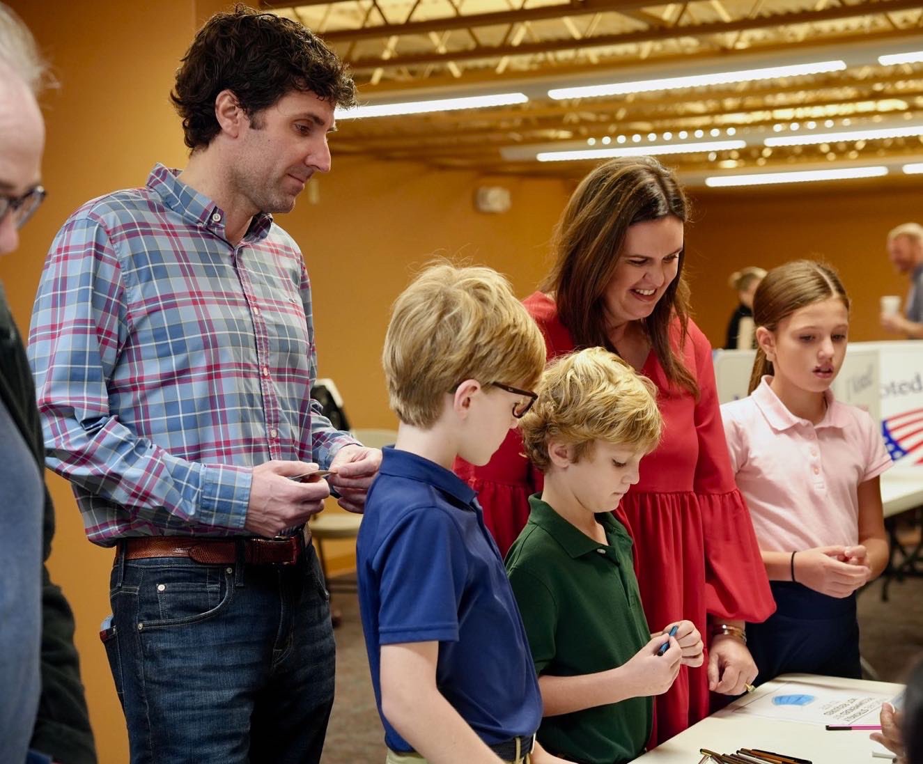 Sarah Huckabee Sanders on Twitter "Honored to cast my vote today with my family by my side. I’m