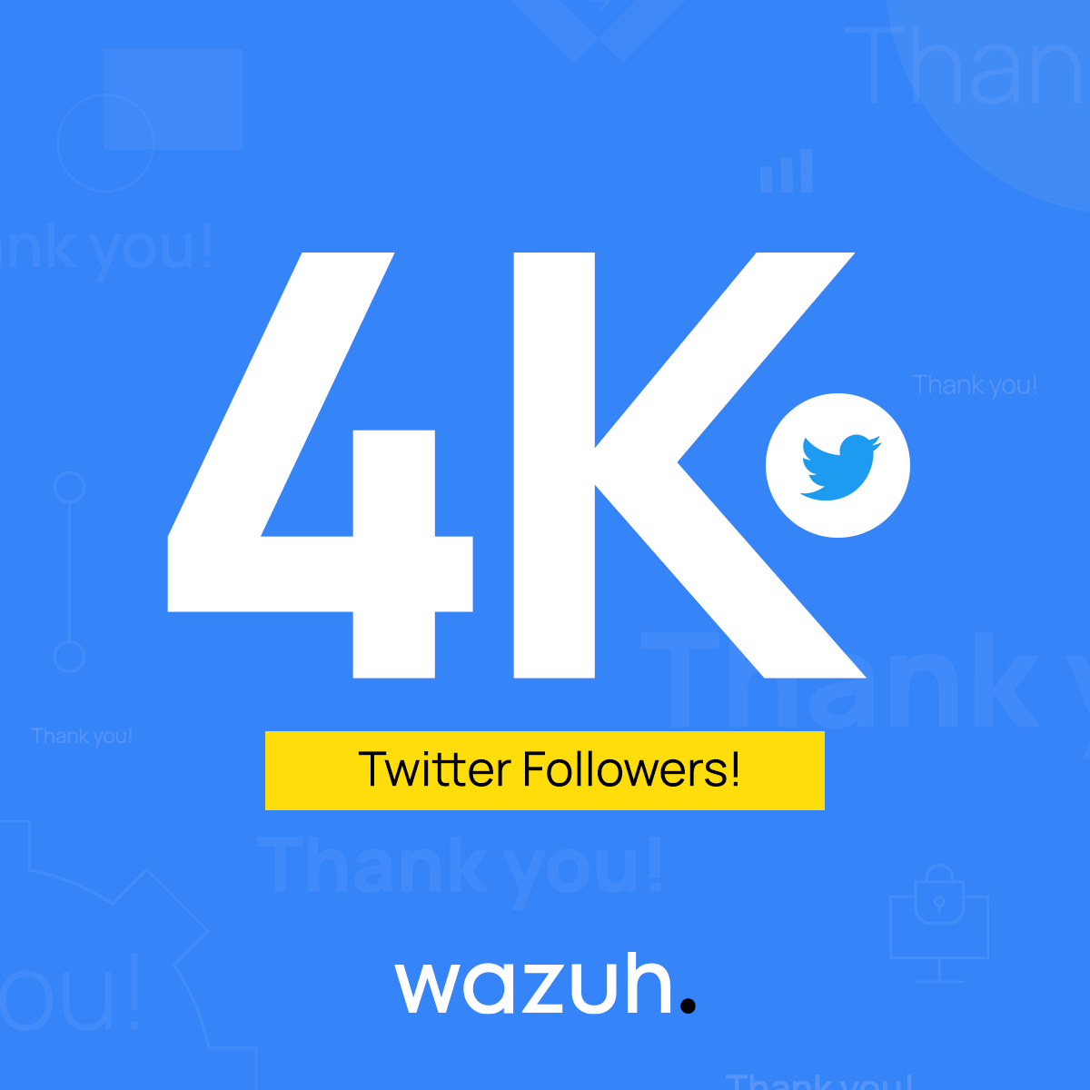 wazuh's tweet photo. Thank you! 💙 https://t.co/vhWyfQtJA9
