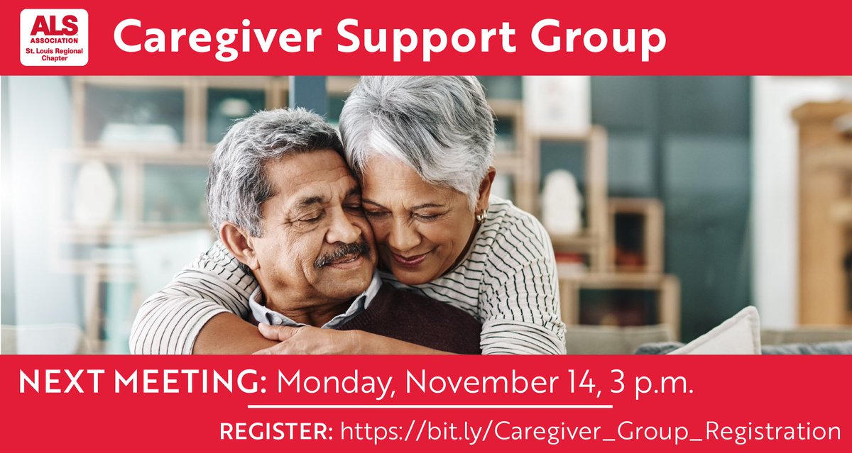 Our VIRTUAL CAREGIVER SUPPORT GROUP is designed for unique experiences of #ALSCaregivers. The group meets 2nd Monday each month at 3 p.m. The next meeting is on 11/14. Registering here: bit.ly/Caregiver_Grou….

#OurALSCommunity #ALSSupport