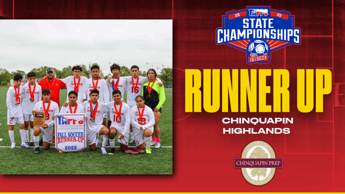 TAPPSsoccer's tweet photo. Congratulations to Chinquapin, your TAPPS 2022 Fall Soccer State Runner Up!!⚽️ https://t.co/nVxl8n9hqM
