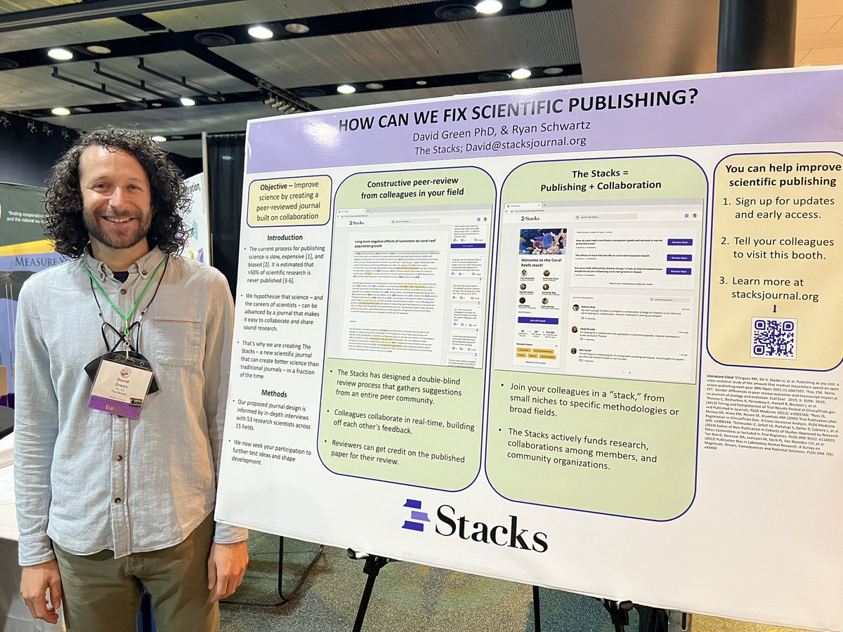Hey <a href="/wildlifesociety/">The Wildlife Society</a> — Come stop by booth 107 to learn about how <a href="/StacksJournal/">Stacks Journal</a> is going to make publishing more inclusive, transparent, collaborative, and constructive.