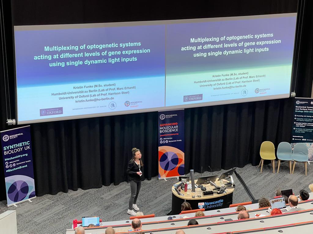 I‘m really pleased to have had the opportunity to present my project today at the #synbio conference #sbuk2022 hosted by @BiochemSoc. I’ve seen so many great presenters and met exciting people over the last two days! What a supportive community. #BiochemEvent