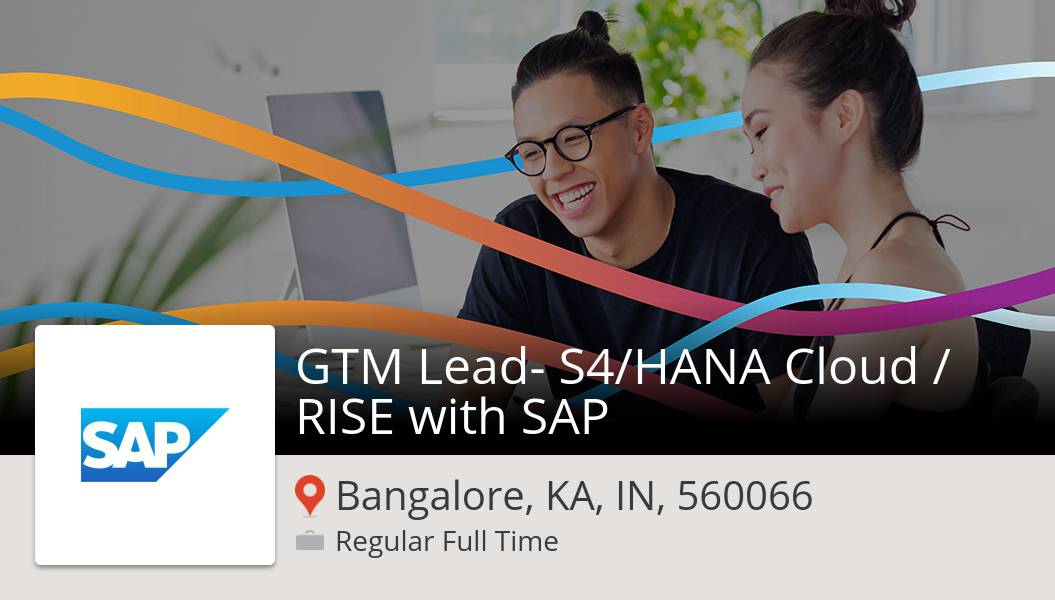 GTM #Lead S4/HANA #Cloud / RISE with SAP benötigt in #BangaloreKAIN560066 bei #SAP. Bewerbe dich jetzt! #stelle workfor.us/lifeatsap/5f6ec #JobsAtSAP