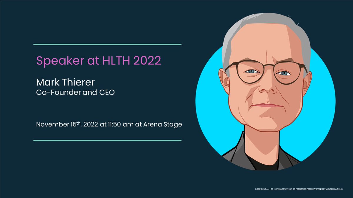 Waltz is happy to announce our Co-Founder and CEO, Mark Thierer, will be a speaker <a href="/HLTHEVENT/">HLTH</a> in Las Vegas this November! Join Mark and other industry thought leaders in a conversation about driving innovation and changing the trajectory of pharmacy-centered care. #HLTH2022