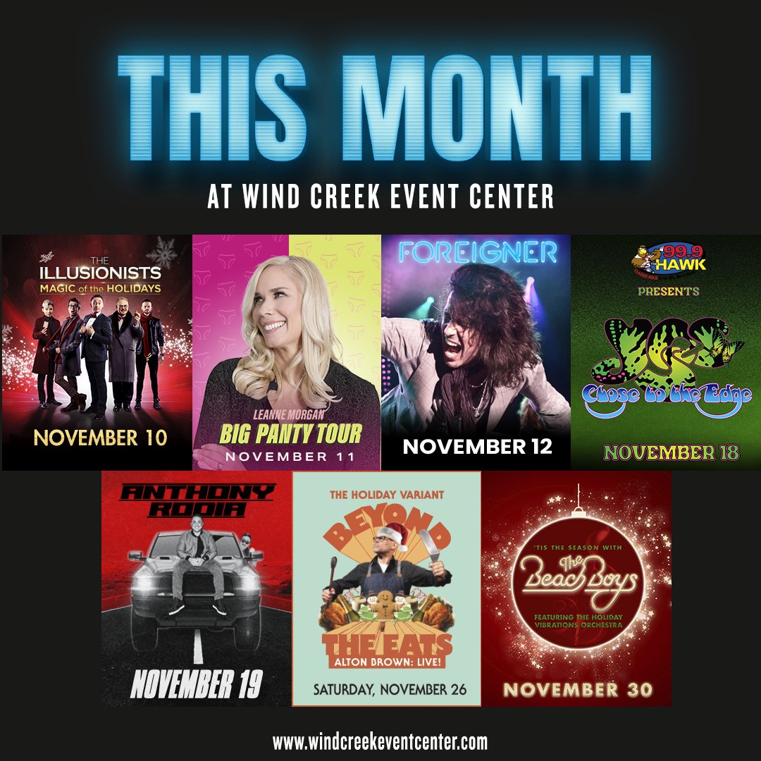 Wind Creek Event Center on Twitter "Don't miss these GREAT shows
