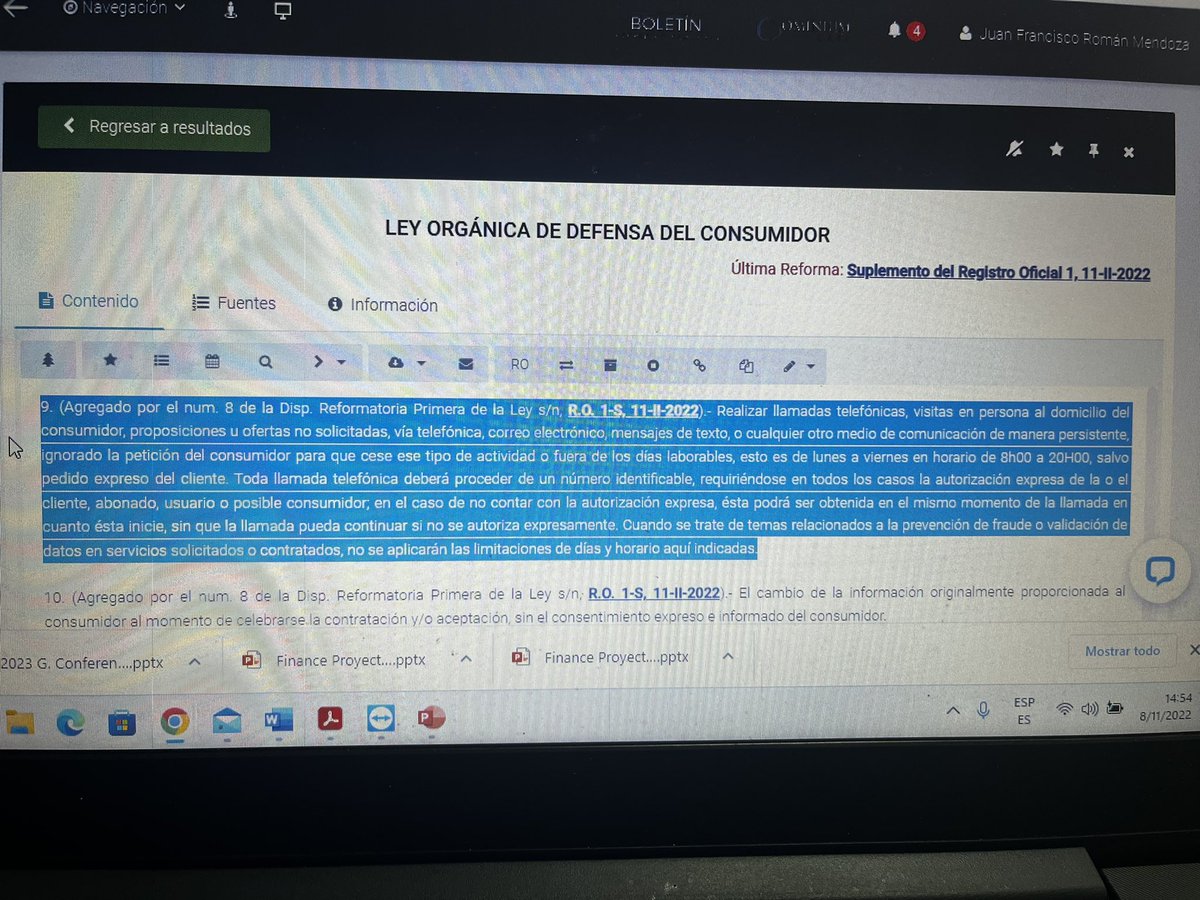 JuanFraRoman's tweet photo. Señores @ClaroEcua y @MovistarEC, recibo llamadas de múltiples números casi 4 veces al día ofreciéndome sus servicios.

El Art. 55, numeral 9 las prohíbe y las califica de PRÁCTICAS ABUSIVAS DE MERCADO.

De persistir, iniciaré acciones legales contra ustedes, PAREN. https://t.co/1Qh6GoTr1d
