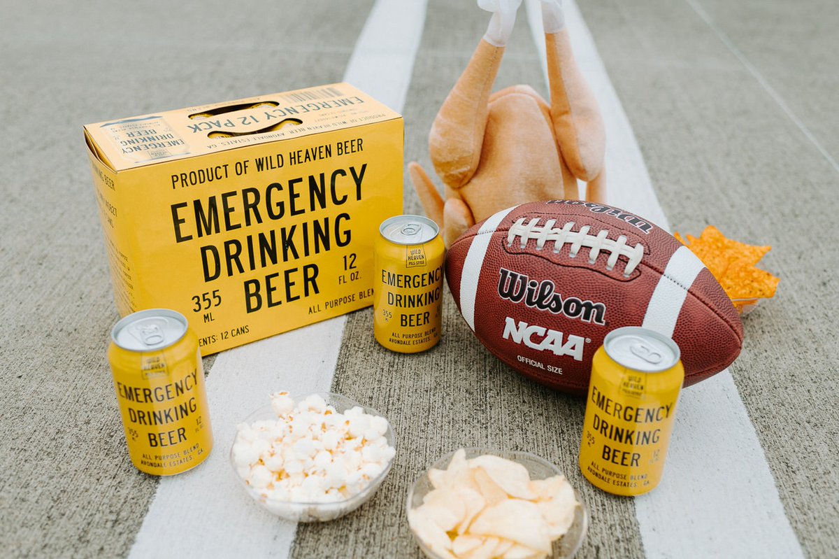 The ULTIMATE touchdown is a <a href="/BeerWildHeaven/">Wild Heaven Beer (Avondale, West End, Toco Hills)</a> Emergency Drinking Beer with snacks and friends! 🍺🏈