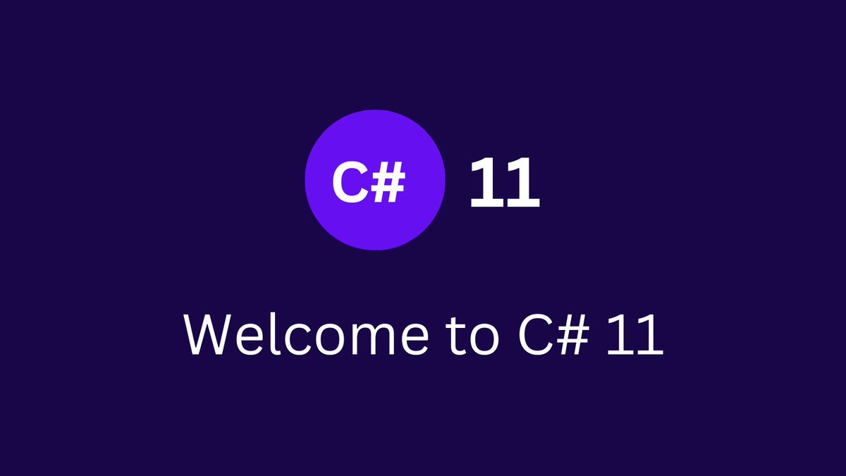 Welcome to C# 11 🚀🔥😱
✅UTF-8 string literals
✅Raw string literals
✅Abstracting over static members
✅List patterns
✅Required members
devblogs.microsoft.com/dotnet/welcome…
// @MadsTorgersen 
#csharp #dotnet #dotnetdevelopers #dotnetconf