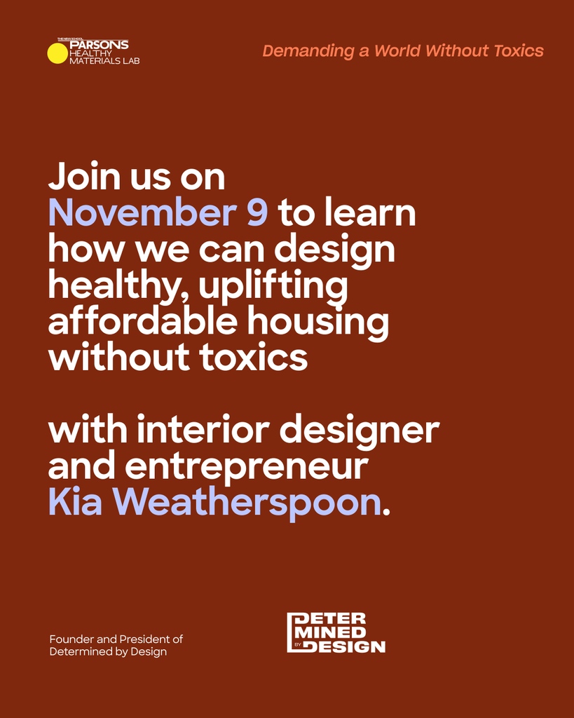 parsons_HML's tweet photo. Interior spaces have a direct impact on everyone’s well-being and sense of empowerment. Join us Wed. November 9 for a conversation online with @KiaWeatherspoon @_DesignEquity. 
#interiordesign #affordablehousing 
@parsonsdesign @thenewschool 

https://t.co/sN70NfmdjT https://t.co/ATvExba8U3