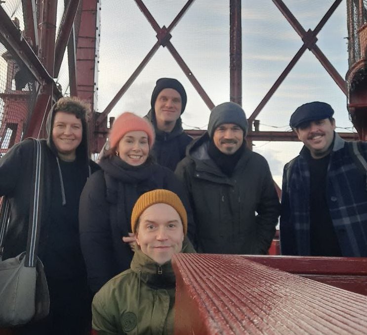Following a fabulous week at <a href="/Grand_Theatre/">Blackpool Grand Theatre 🦋</a>, team Sherlock have been enjoying the sights of Blackpool, here braving the elements at the top of Blackpool Tower. Looks chilly!