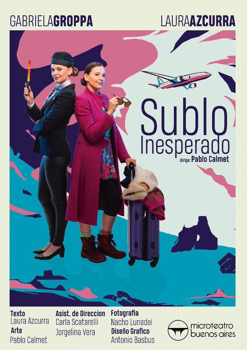 Laura Azcurra (@lauraazcurra) on Twitter photo Una azafata y una pasajera sublo - no spoileo más pues la obra dura 15 minutos como todas las piezas de <a href="/MicroteatroBA/">Microteatro BA</a> Súbanse a este viaje 🛫- Martes y domingos de noviembre - 2055 - 2125 - 2155 y 2225 - les esperamos! Una azafata y una pasajera sublo - no spoileo más pues la obra dura 15 minutos como todas las piezas de <a href="/MicroteatroBA/">Microteatro BA</a> Súbanse a este viaje 🛫- Martes y domingos de noviembre - 2055 - 2125 - 2155 y 2225 - les esperamos!