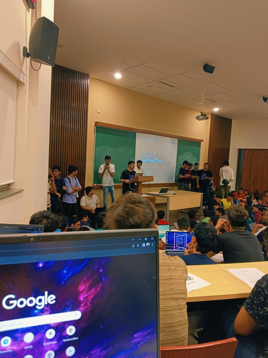 chirag2004m's tweet photo. Day 1/2 of the Web3 days organised by @Reef_Chain, what a memorable seminar it was. Never thought that web3 would be this much interesting.
Thank you very much @taahanizam @boidushya @DirectorBITSGoa @hashcase_
#Reefweb3days
#web3 https://t.co/s8kZS33w4U