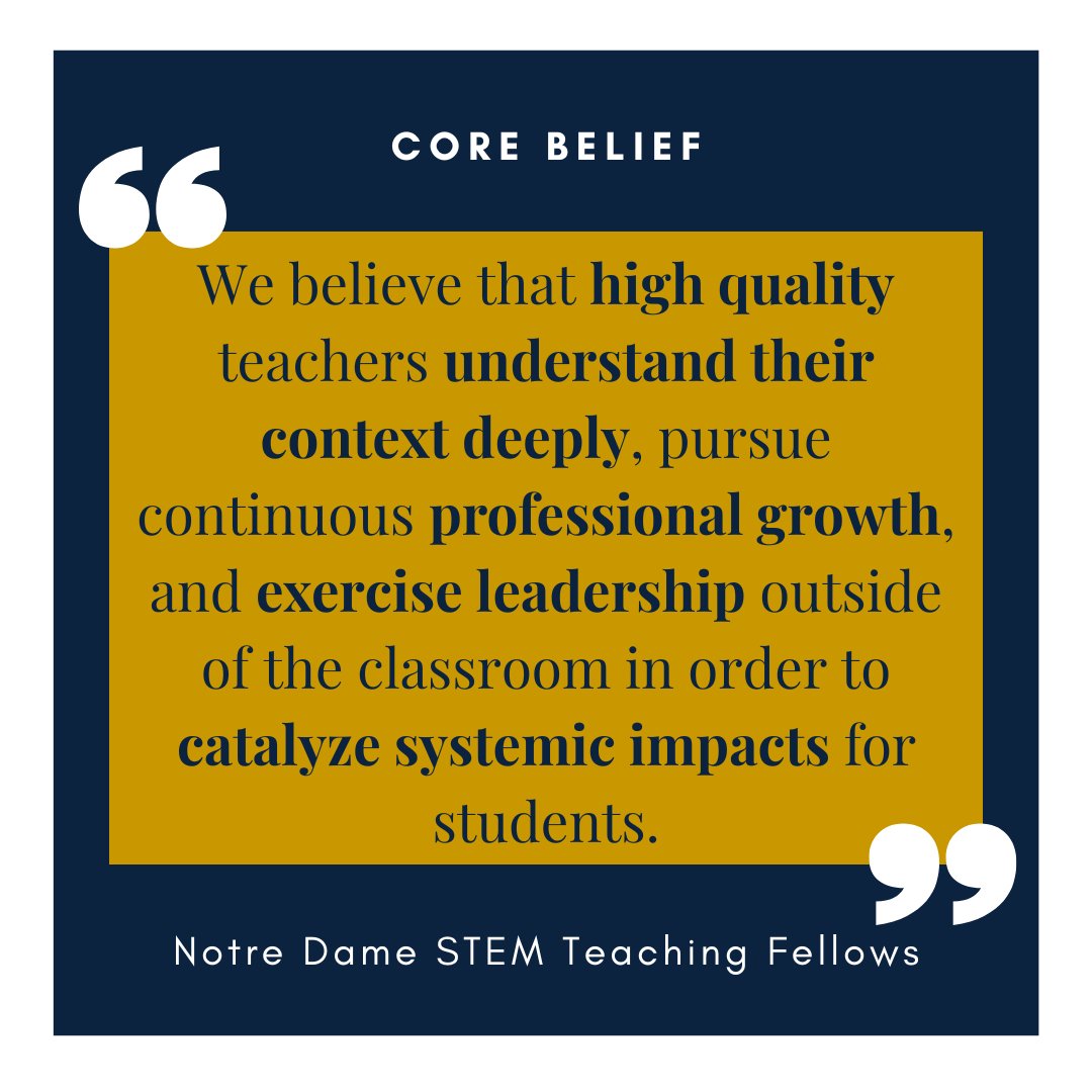 Through #leadership to #professionalgrowth, we believe our STEM Teaching Fellows can catalyze systemic impacts for their students!