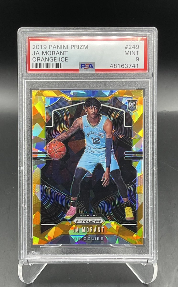 kbsports_c's tweet photo. 2019 Panini Prizm Ja Morant RC Orange Ice Prizm! RTs appreciated! https://t.co/vfXoElIDwN @BlazedRTs @sports_sell @PlusCards @TheHobby247 @hobbyretweeters @CardHobbyRTs @ISOtradingcards #TradingCards #thehobby #CUTL #sportscardsforsale #sportscards #sportssellsale https://t.co/onKterQuVM