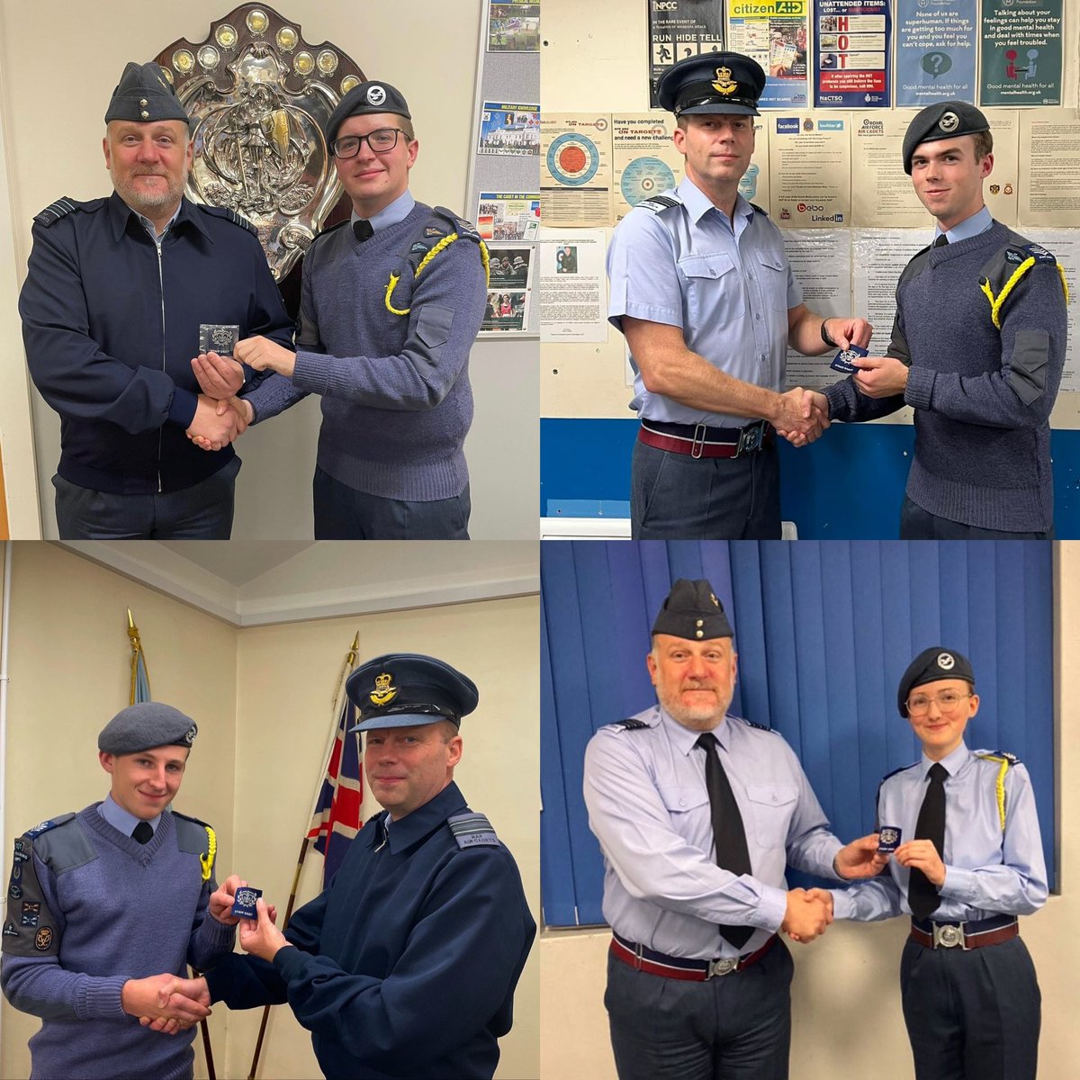 Congratulations to our four newest Cadet Warrant Officers! CWO Halford, CWO Willsher, CWO Robinson and CWO Grainger.