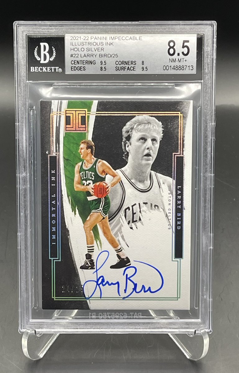 kbsports_c's tweet photo. 2021-22 Panini Impeccable Larry Bird LE /25 Illustrious Ink Holo Silver! RTs appreciated! https://t.co/IYbIBPerrR @PlusCards @sports_sell @BlazedRTs @CardHobbyRTs @TheHobby247 @hobbyretweeters @ISOtradingcards #TradingCards #sportscardsforsale #CUTL #sportscards #thehobby https://t.co/o0o0of9lHR
