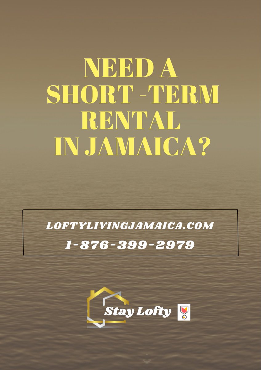 LoftyLivingJa's tweet photo. Need a Short-term rental apartment in Jamaica? We can help!
Call 1-876-399-2979
Email Loftylivingja@gmail.com https://t.co/RzRRUyt36a