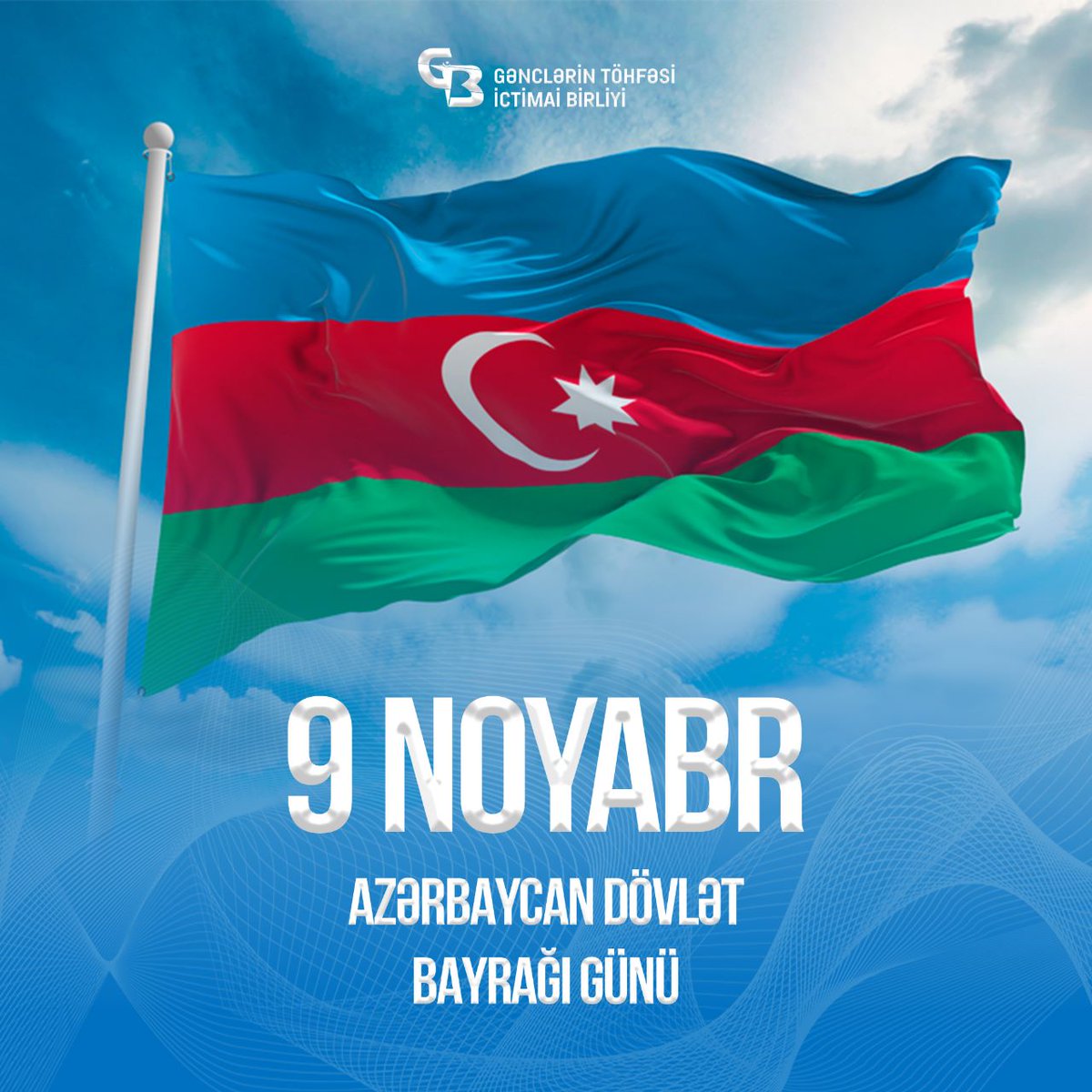 GTohfesi's tweet photo. Bayraq mənliyimdir bayraq kimliyim,
Bayraq öz yurduma öz hakimliyim!
Bayraq gününüz mübarək! 💙❤️💚
#FlagDay #Bayraqgunu https://t.co/1HtFfT2Hn8