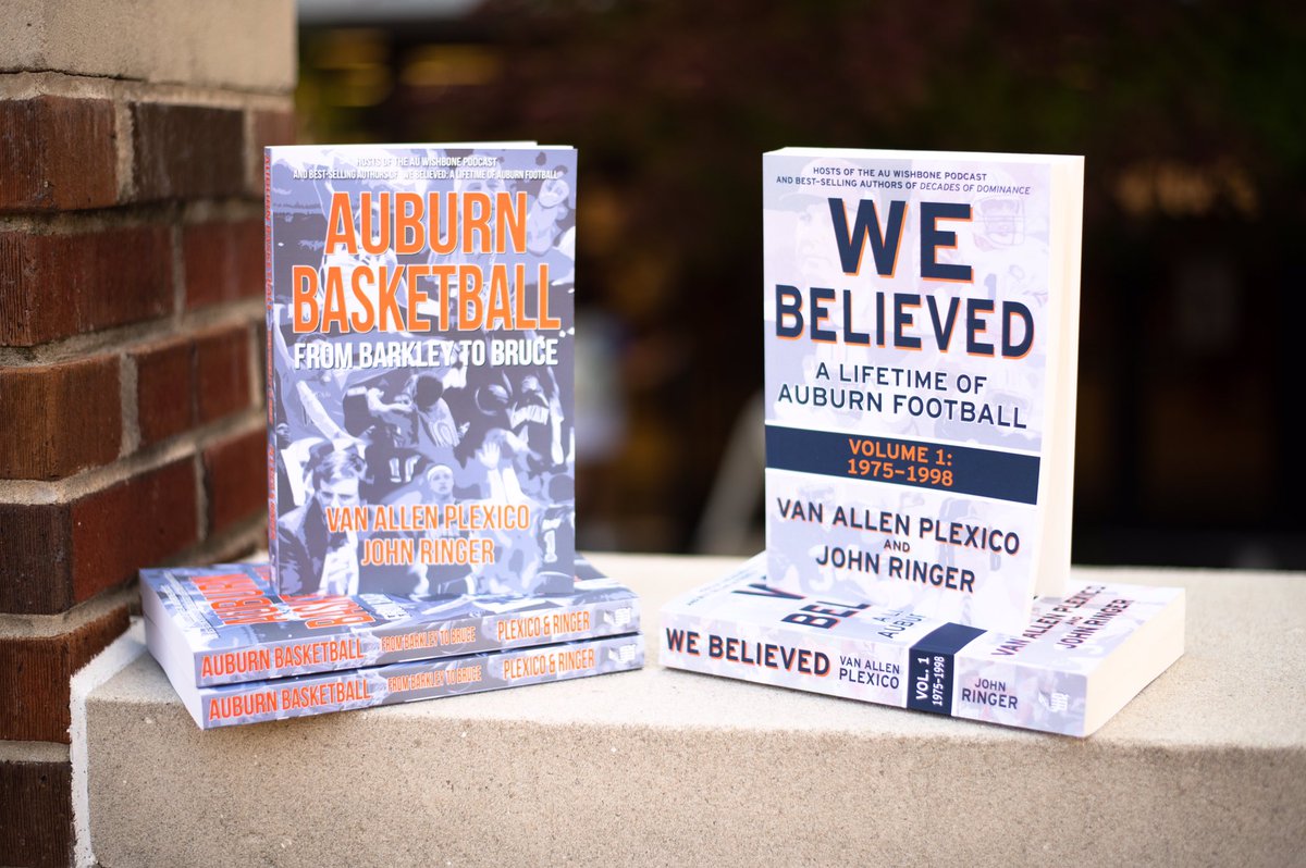 aubookstore's tweet image. We’ll be open this Saturday from 9 a.m. to 6 p.m. with some special guests joining us after lunch. Stop by from 1 p.m. to 3 p.m. to get a book or two signed by @VanAllenPlexico and @jkringer!

#wareagle